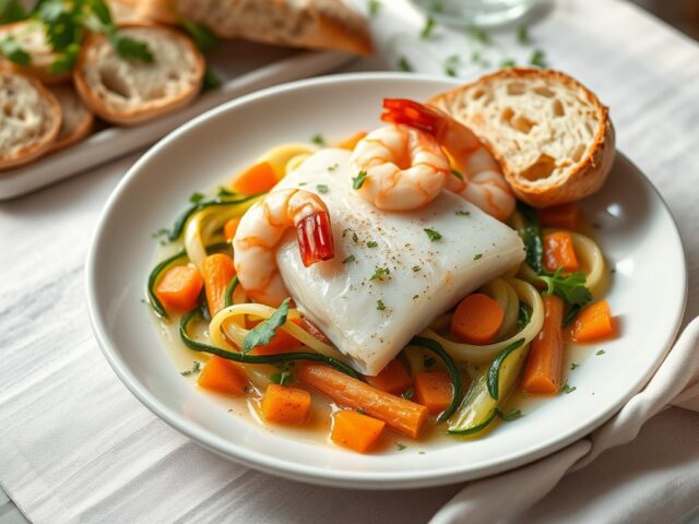 Tongfilet met garnaal