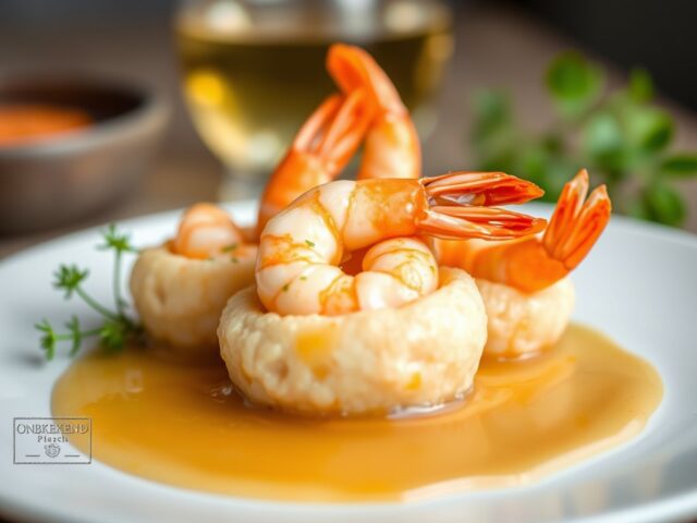 tongrolletjes met garnalen