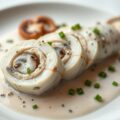Tongrolletjes met paddenstoelenmousse