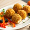 Tonijn- en ricottaballetjes met paprika’s