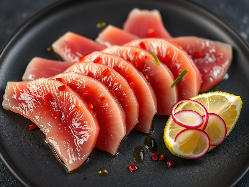 Tonijn in Japanse Stijl, AI-gegenereerde illustratie