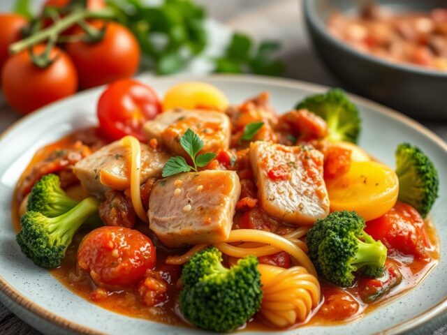 Tonijn in tomatensaus
