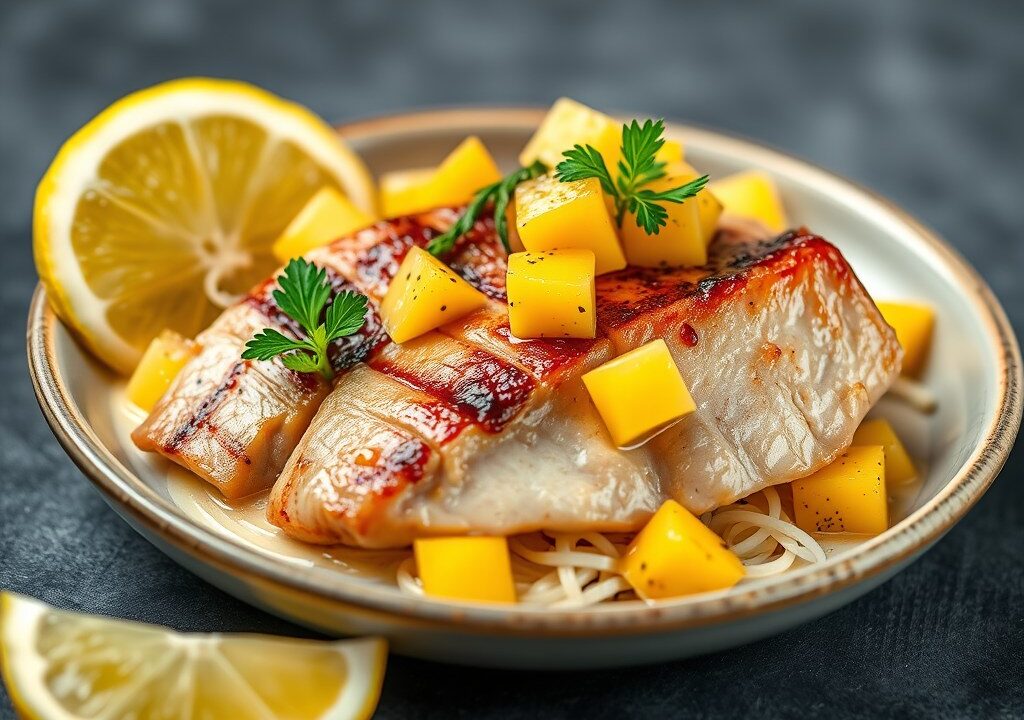 Tonijn met Ananas en Kokosmelk — AI-gegenereerde illustratie