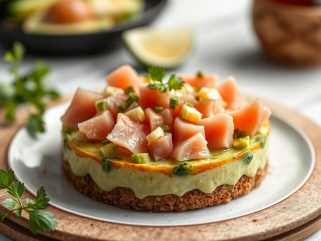 Tonijn Tartaar met Avocado en Gari — AI-gegenereerde illustratie