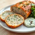 Tonijnbrood met een lichte groene saus