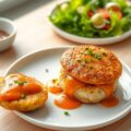 Tonijnburgers met sinaasappel-tomatensaus