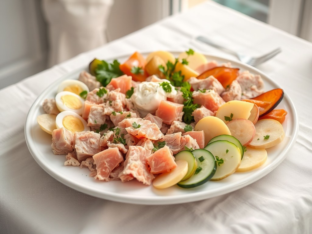 Tonijnsalade, AI-gegenereerde illustratie