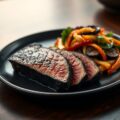 Tonijsteak met gewokte groenten