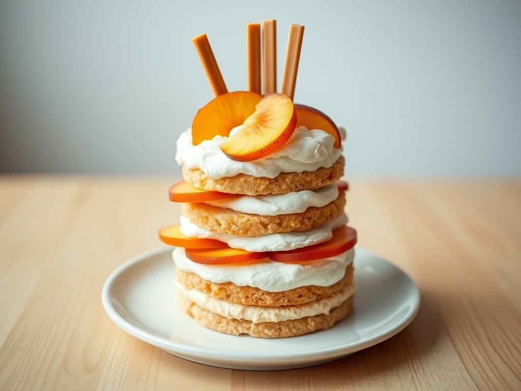 Torentje van bitterkoekjes cake, AI-gegenereerde illustratie