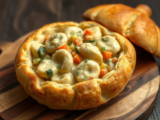 Tortellini in broodmandje