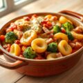 Tortellinischotel met broccoli