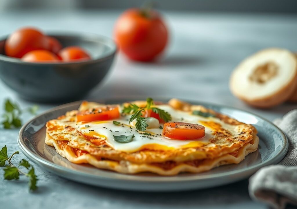 Tortilla de salmón (Spaanse zalmtortilla), AI-gegenereerde illustratie