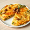Tortilla met hazelnoten en groenten