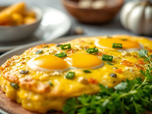 Tortilla met kabeljauw — AI-gegenereerde illustratie