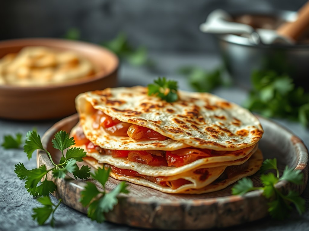 Tortilla-ovenschotel in laagjes (zie opm), AI-gegenereerde illustratie