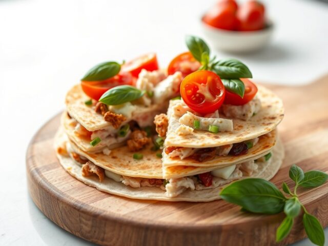 Tortillataart met tonijn
