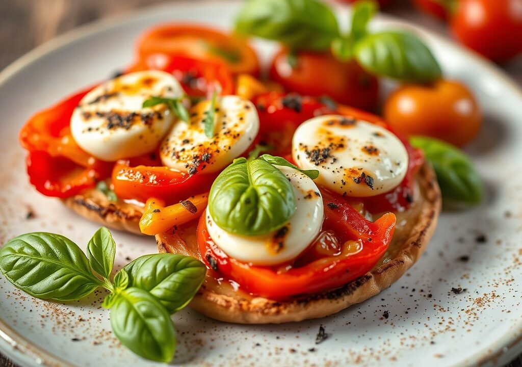 Tosti met Paprika en Mozzarella, AI-gegenereerde illustratie