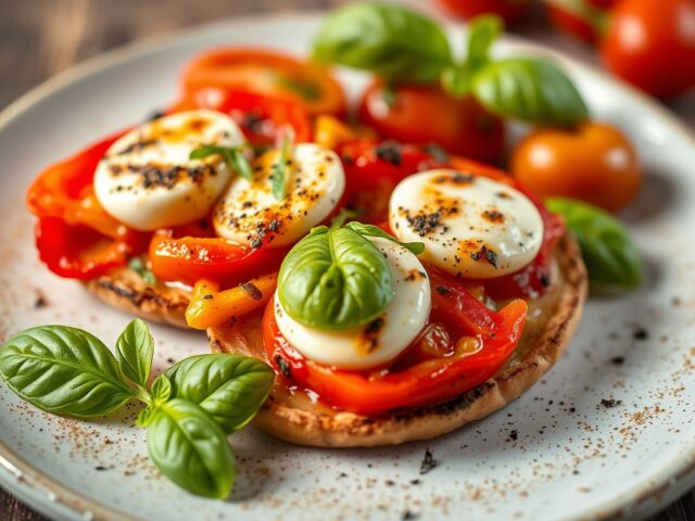 Tosti met Paprika en Mozzarella