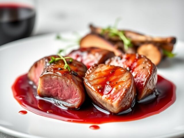 tournedos met rode wijnsaus