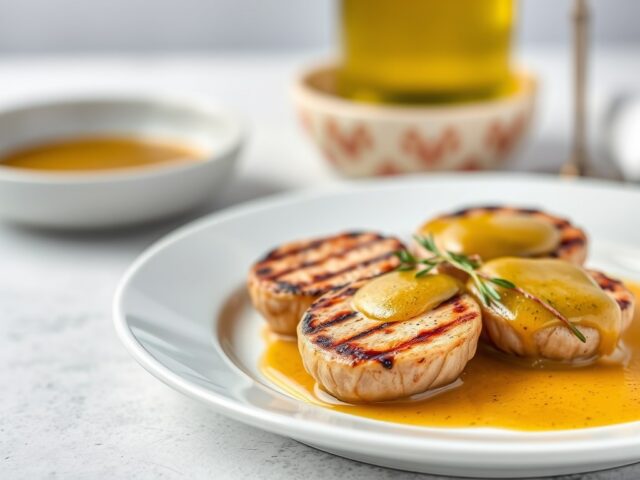 Tournedos met romige waterkerssaus — AI-gegenereerde illustratie