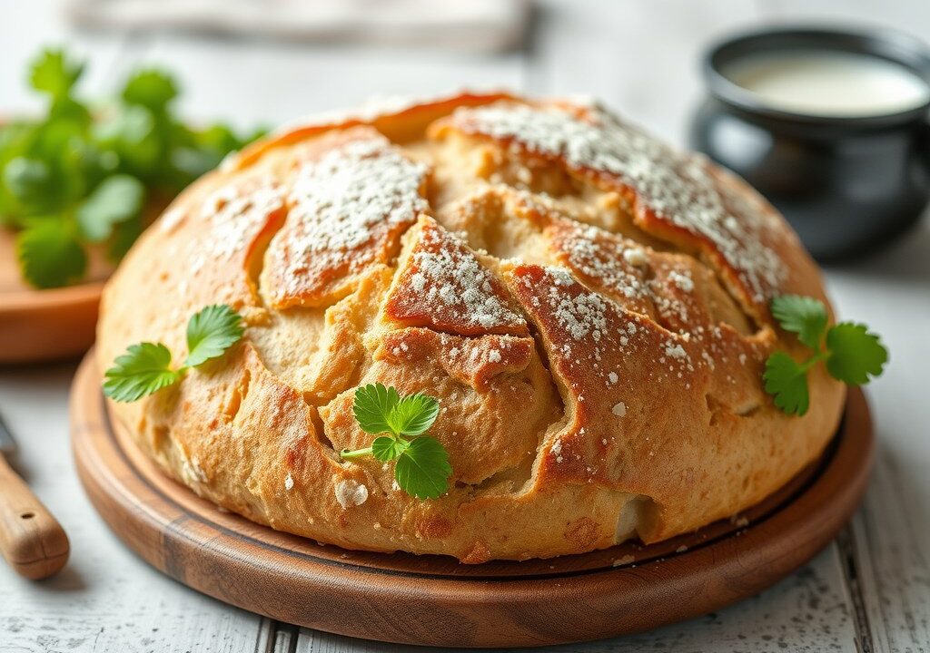 Traditioneel Iers brood, AI-gegenereerde illustratie