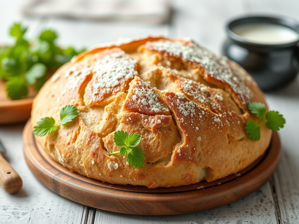 Traditioneel Iers brood, AI-gegenereerde illustratie