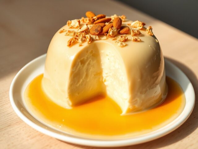 Traditionele Bitterkoekjespudding