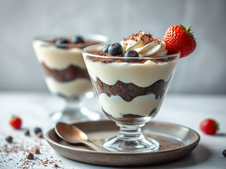 Trifle met chocoladecake
