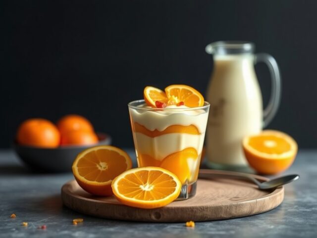 Trifle van citrusfruit — AI-gegenereerde illustratie