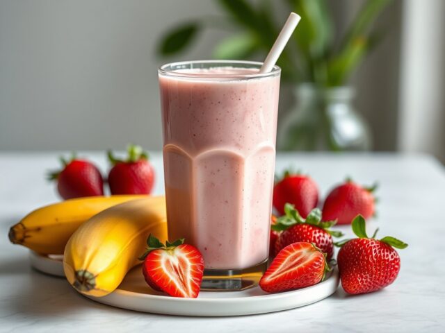 Tropische-vruchtensmoothie — AI-gegenereerde illustratie