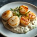 Truffelcrème met Sint-Jakobsschelpen en kletskop v