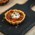 Truffeltaartje met uien, spek, ganzevet