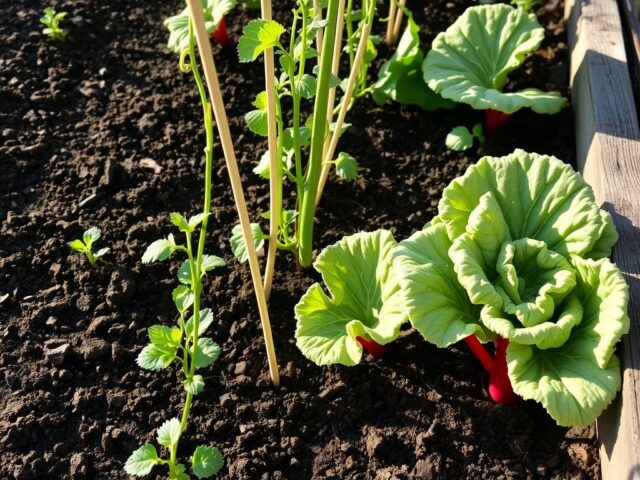 Tuinbonen, sperziebonen, rabarber….