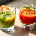 Tweekleuren-gazpacho