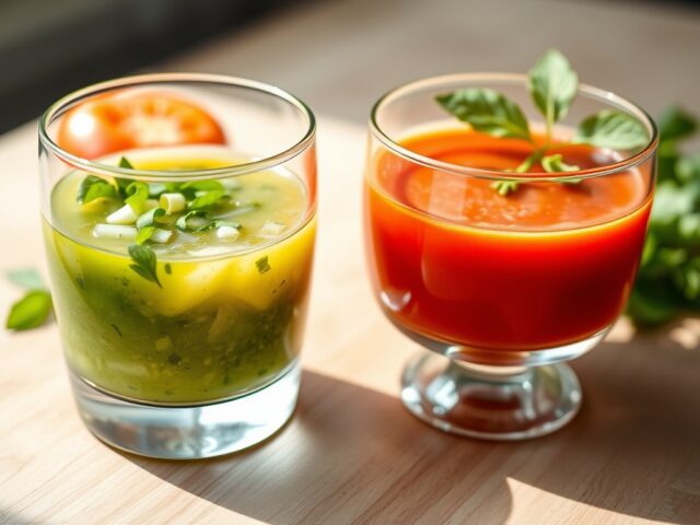 Tweekleuren-gazpacho