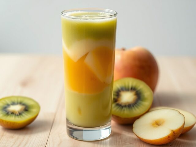 Tweekleurige kiwidrank