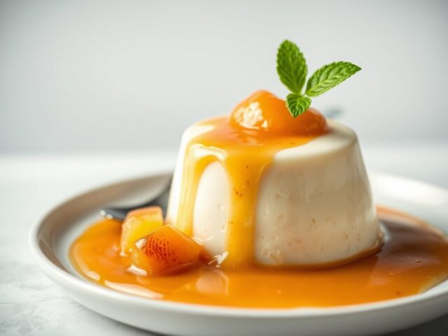 Twentse griesmeelpudding met een saus van boerenme