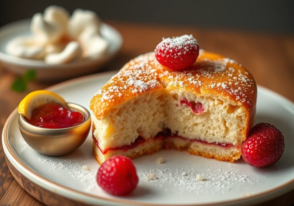 Typsy cake, AI-gegenereerde illustratie
