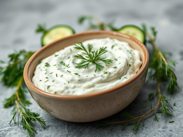 Tzatziki — AI-gegenereerde illustratie