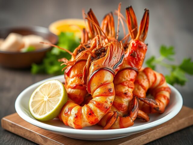 Udang Panggang (= Geroosterde Grote Garnalen)