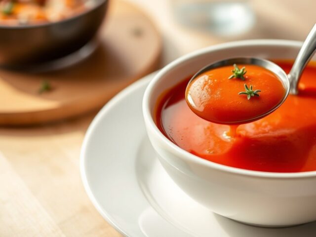 Uien – tomatensoep met rode Port