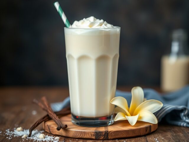 Vanille milkshake — AI-gegenereerde illustratie