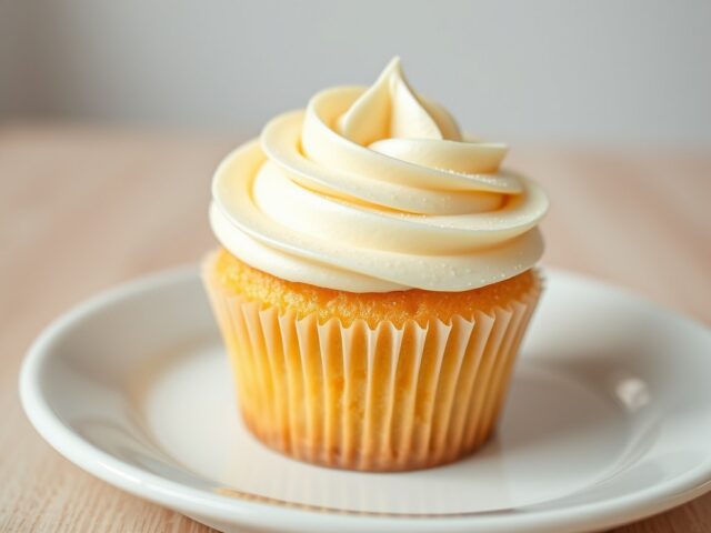 Vanillecupcake – vanilleglazuur