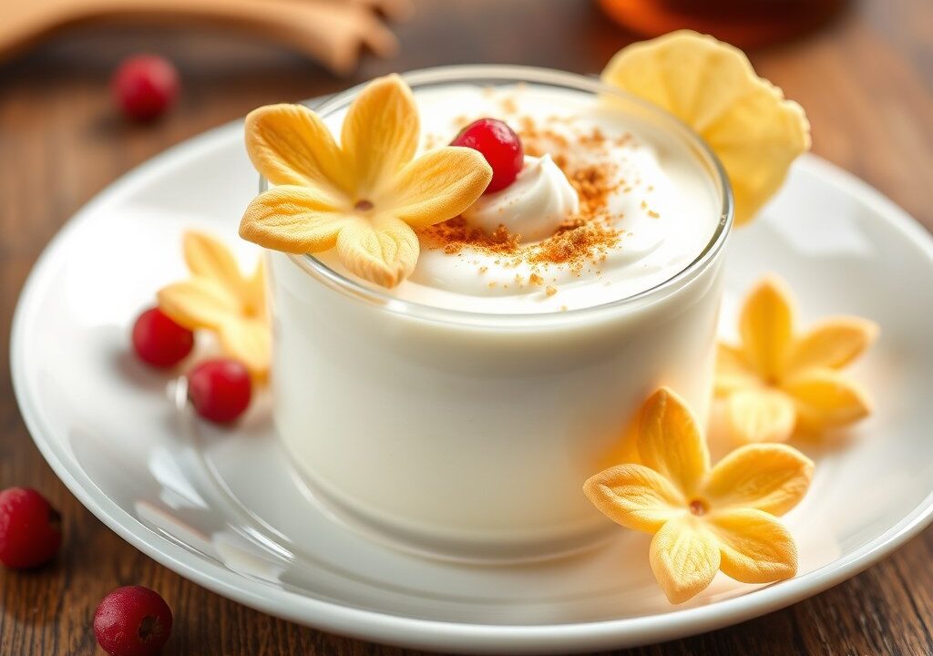 Vanilleshake met rum, AI-gegenereerde illustratie