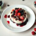 Vanillevruchtenbavarois met bosvruchtensaus