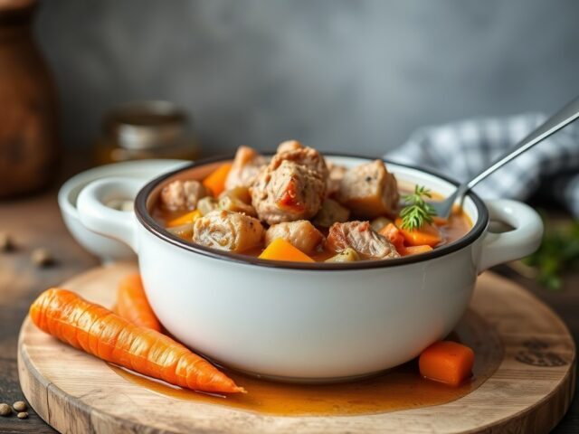 Varkensbouillon maken — AI-gegenereerde illustratie