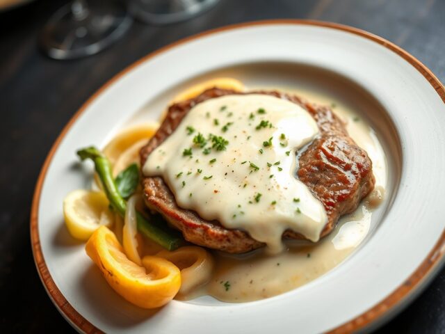 Varkensfilet met een passendale roomsaus