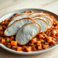 Varkensfilet met groentebolognese
