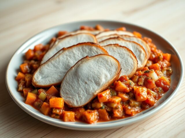 Varkensfilet met groentebolognese