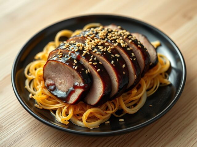 Varkensfilet met sesam